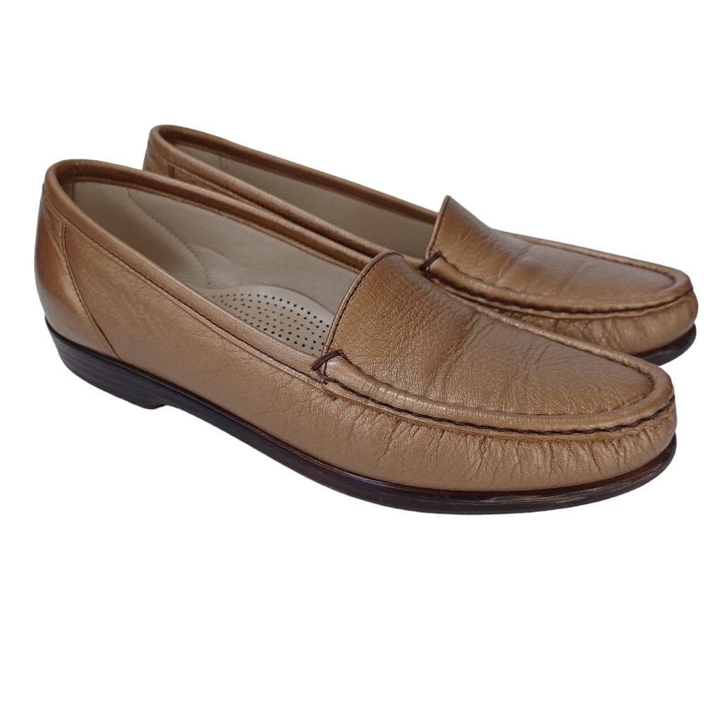 SAS Loafer Flats Simplify Copper Comfort Shoes Gold Tone Leather Womens‎ 8 S